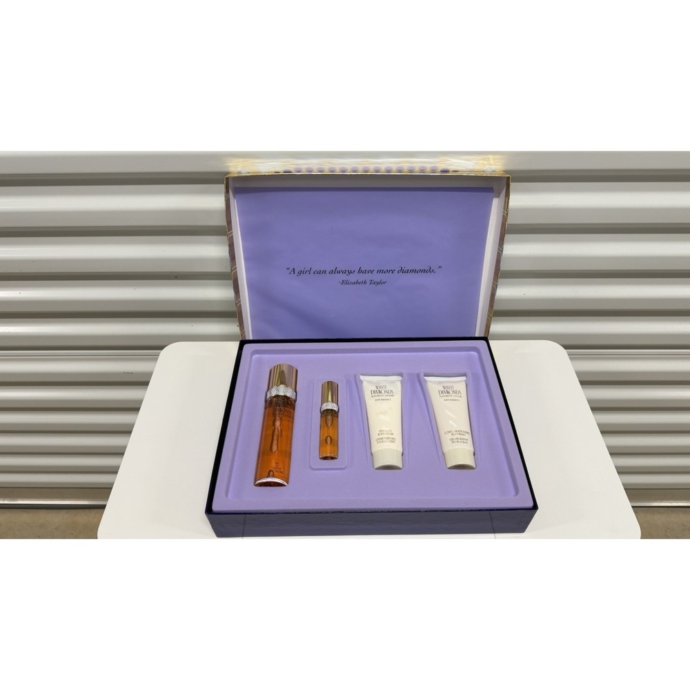 White Diamonds by Elizabeth Taylor 4 Piece Gift Set - New